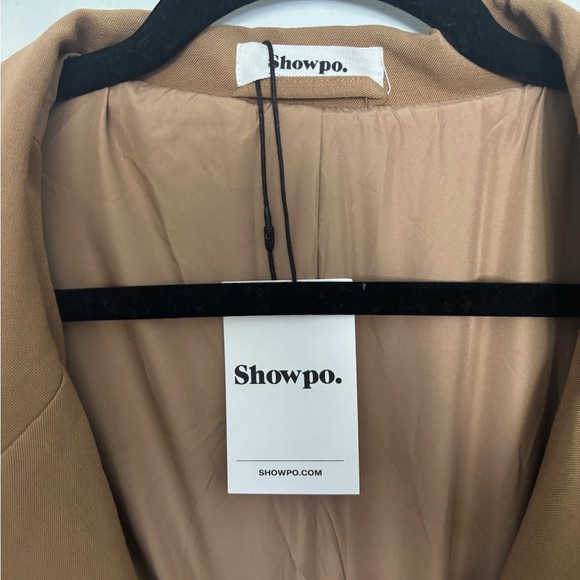 Amalea Blazer - Oversized Boyfriend Blazer in Mocha - Picture 9 of 10